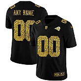 Nike Los Angeles Rams Customized Men's Leopard Print Fashion Vapor Limited Jersey Black,baseball caps,new era cap wholesale,wholesale hats